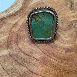 Sterling and Green turquoise ring